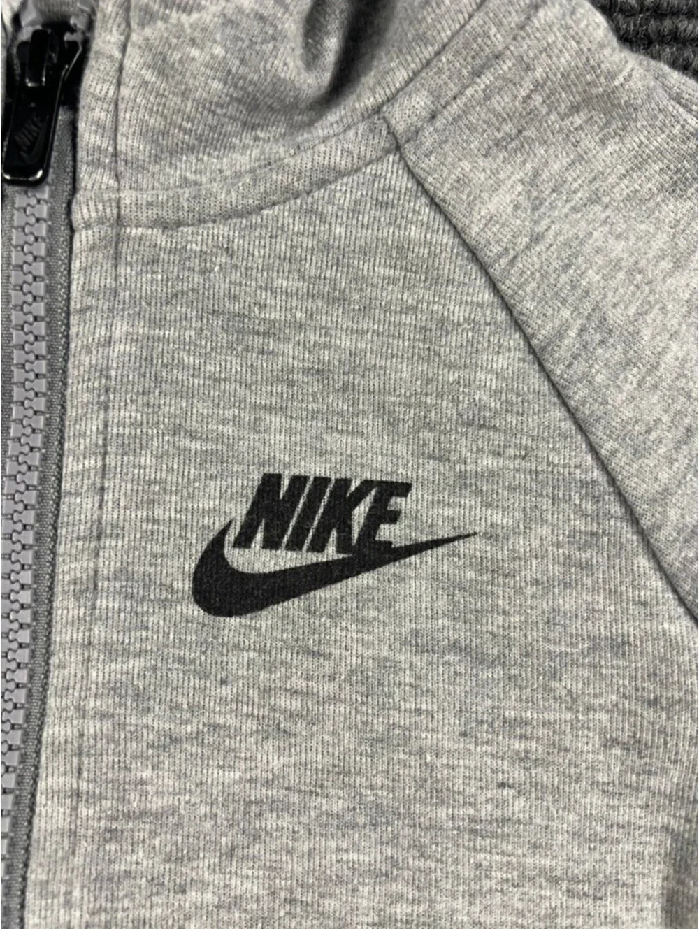 Nike Tech Toddler 2T Grey Hooded Zip-Up Jacket